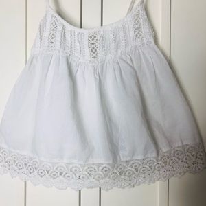 Topshop White Crochet Crop Top